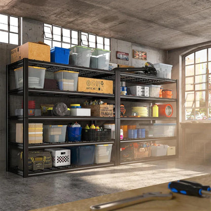5 Tier 48"W x 72.2"H Storage Shelves for Basement 2500LBS Metal Shelving Unit  for Garage, Warehouse, Industrial, basement